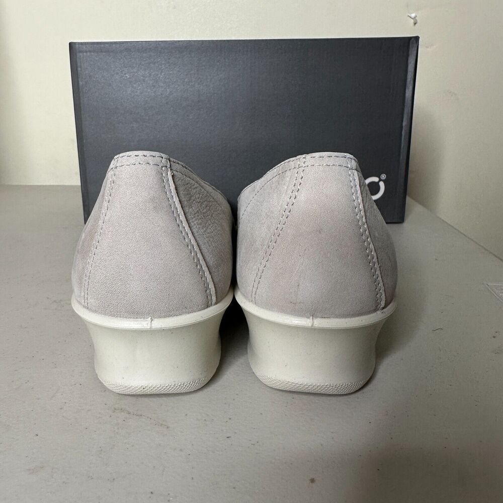 Ecco Felicia Slip On Wedge Loafers Gravel Gray Women's 10-10.5/EU 41 NWB Comfort - Picture 6 of 9
